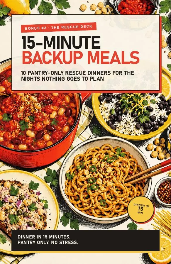 15-Minute Backup Meals bonus cover